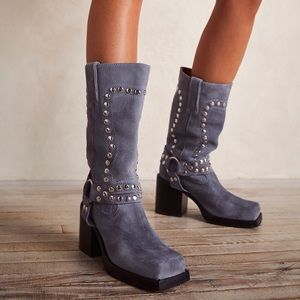 Jeffrey Campbell Gretchen Boot dusty blue size 8.5